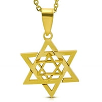 Židovska zvezda od nehrđajućeg čelika Davida Muške ogrlice