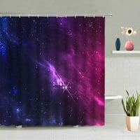 Starry Sky Vorte Night Tuš sa zavjesom Universel Galaxy Planet Space Screery Scenery 3D u kupaonici