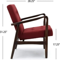 Conrad sredinom stoljeća Moderna stolica za ruke u crnoj boji kože