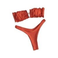 Ženska modna čvrsta boja Seksi šuplji otvoreni leđa Bikini kupaći kostim Split kupaći kostim chmara