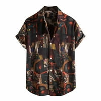 Zermoge muns majica bluzes klirence plus veličine muške modne etničke kratkih rukava casual tiska havajska