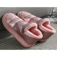 Woobling dame tople cipele klizanje na nejasnim papučama plišane papuče Ženske čizme Lagana kuća za cipele Comfort ljubičasta ružičasta 5,5-6