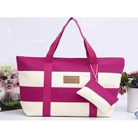 Beiwei Dame platnene torbe Veliki kapacitet Handgs Messenger Casual Tote Top Ručka Žene Multi džepovi Zipper Modni dizajner Rose Red