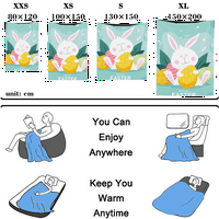 DiCasser Easter Spring Bunny Bake za bacanje sa jastukom Poklopac šarene dekorativne meke ugodne deke