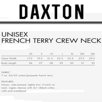 Daxton Montana Duks atletski fit pulover CrewNeck Francuska Terry tkanina, maslinac Crna slova, 2xl