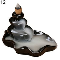 YESBay Censer Ceramički vodopad povratni tamjan Držač za gorivo Censer Difuser Domaći dekor difuzora