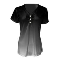 Beppter vrhovi za žene Ljetne vrhove za ženska majica s kratkim rukavima V izrez rebraste košulje vrhunske