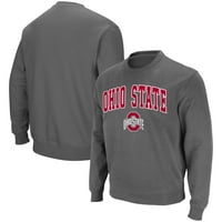 Muški colosseum charcoal Ohio Buckeyes Team Archu & logotip priključak Dukserica pulover