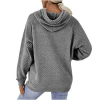 Zip up hoodie y2k za žene - pulover sa čvrstom dugim rukavima 50% popusta