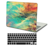Caishek kompatibilan MacBook Pro 15 Rel. Model A1398, plastična navlaka tvrdog školjka + crna poklopac tastature, mramor A 316