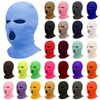 MLQIDK 3-rupa puna maska ​​za lice za lice skijaška maska ​​zimska balaclava kapa pletena pokrivač za lice za zimski sportovi na otvorenom Žuto