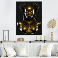 Art DesimanArt Porculan buste crne i zlatne afričke boginje I Afroamerička američka žena uokvirila je