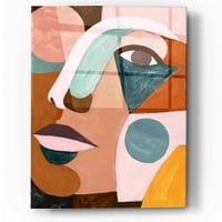Epic Art 'Geo Face IV' Victoria Borges, Akrilska zida Art, 12 x16