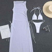 Gaecuw kupaći odijela za žene sa poklopcem up bikini zamotavanje suknji bez rukava bez rukava vrhunsko