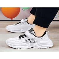 Daeful Kids tenisice teretane trčanje cipele Sportske atletičke cipele hodanje proklizavajuće debele jedinice casual treneri bijeli 2,5y