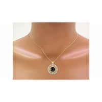 Ogrlice za žene Žuti zlatni srebro Halostyle ogrlica dragi kamen i originalni dijamanti Privjesak 18