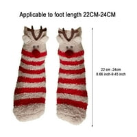 Mishuowoti slatke 3D životinjske čarape s poklon bo SOCKS zimski zadebljani crtani podne božićne čarape