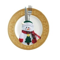 Kuhinjsko odijelo Držači sa srebrnim posuđama džepovi noževi viljuške torbe snjegović santa claus elk božićna zabava ukras