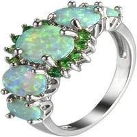 Ženski prsten Geometrijski imitacija nakita Elektroplaćeni svijetli sjaj vjenčani prsten-bluis 11