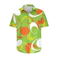 Jsaierl Hawaiian majice za muškarce Ljetna tropska košulja za tropske tiskane redovito uklapanje majica