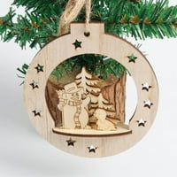Obranjene uljepnice za snježne pahulje Rustikalno Božićno drvce viseći ukras