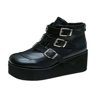 WAZSHOP WOMENS Chelsea gležnjače Chunky Sole Ladies Heel Platform Goth Punk cipele veličine