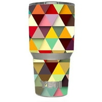 Naljepnica za kožu vinil za Yeti Oz Rambler Tumbler Cup naljepnice Skins pokrivaju šarene trokutne uzorke