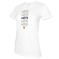 Ženski maleni otvor bijeli New York Mets Sloged majica