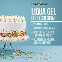 CHEFMASTER od američkog opskrbe za torte 2,3 unce ugljen crna lika-gel torta za bojanje hrane