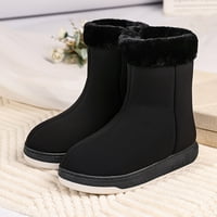 FVWitlyh gležnjače za žene čizme za snijeg niske pete Žene zimske pamučne cipele zadebljane baršunaste