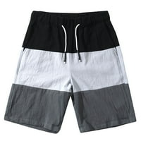 Tobchonp muške sportske kratke hlače za blokiranje u boji casual pantalone na plaži za muškarce izvlačenje