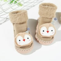 Little Boys Girls Ugodne cipele Tople zimske čarape za bebe Cartoon Coral Velvet Tople čarape Ne kliznite