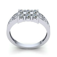 2ctw okrugli rez dijamantski muški klasični obljetni angažman prsten čvrsti 14k ruža, bijela ili žuta