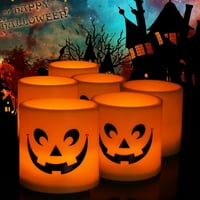 Halloween Belloweless Vodine svijeće, LED treperi zavjetne svijeće, LED svježine na baterije za poklon