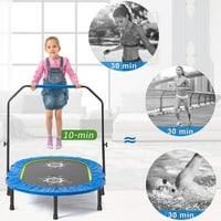 Roditeljski trampolin Twins Twins Trampolin Kids Trampolin sa rukohvatom i sigurnosnim poklopcem, trampolin