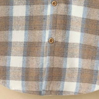 Kaput za toddlers flanel majica jakna plaid gumb prema dolje vune dugih rukava vrhunskog modnog stila