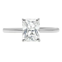 1. CT zračenje Cut originalni kultivirani dijamant VS1-VS J-K 14K bijeli zlatni pasijans obećava Izjava o vjenčanju Ažuriranje dizajnerske prstene veličine 7.5