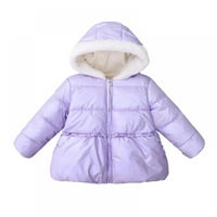 Zimski kaputi za djecu s kapuljačom laganim puffer jaknom za djevojčice dječje novorođenčad toddler