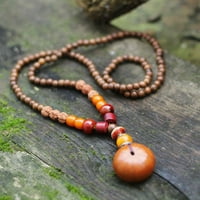 Toyella ručno izrađene budističke perle Buddhista ogrlica smeđa