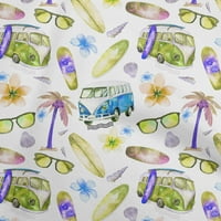 Onuone svilena tabby lime zelena tkanina Tropska havajlija quilting zalihe ispisa šivaće tkanine sa dvorištem širom