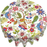 Suncokretorni stolnjak okrugli cvjetni stol tkanina za pranje punjenja za pranje kotlorna ploča bez vodene kotlorne ploče Spring Summer Tkaninski stol za unutarnju kuhinju na otvorenom okrugle stolove