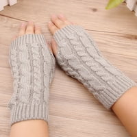 Qwertyu Hladno vrijeme Mitten za žene Zimske pletene dame elastične manžetne rukavice guste rukavice
