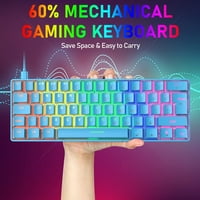 T Ožičena igračka tastatura 60% Mehanička tastatura Mini prijenosni tasteri višestruki RGB osvetljeni