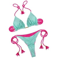Ženski bikini seksi modni čvrsti boja odvojeni kupaći kostim