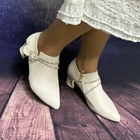 Modna ženska šiljasta gusta potpetice vruće dijamantske ručne cipele sa zvjercem cipele s velikim cipelama