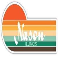 Nason Illinois Frižider Magnet Retro Vintage Sunset City 70s Estetski dizajn