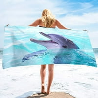 Dolphin plaža ručnik dupini ručnik za kupanje ručnik za ručnik super meki plišani ručnik za ručnik za