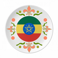 Etiopija Nacionalna zastava Afrike Country cvjetni keramika ploča tabela posuđe za večeru