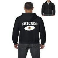 Normalno je dosadno - muške duksere pulover punog zip, do muškaraca veličine 5xl - Chicago