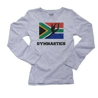 Južna Afrika Olympic - Gimnastika - Zastava - Silueta Ženska majica dugih rukava